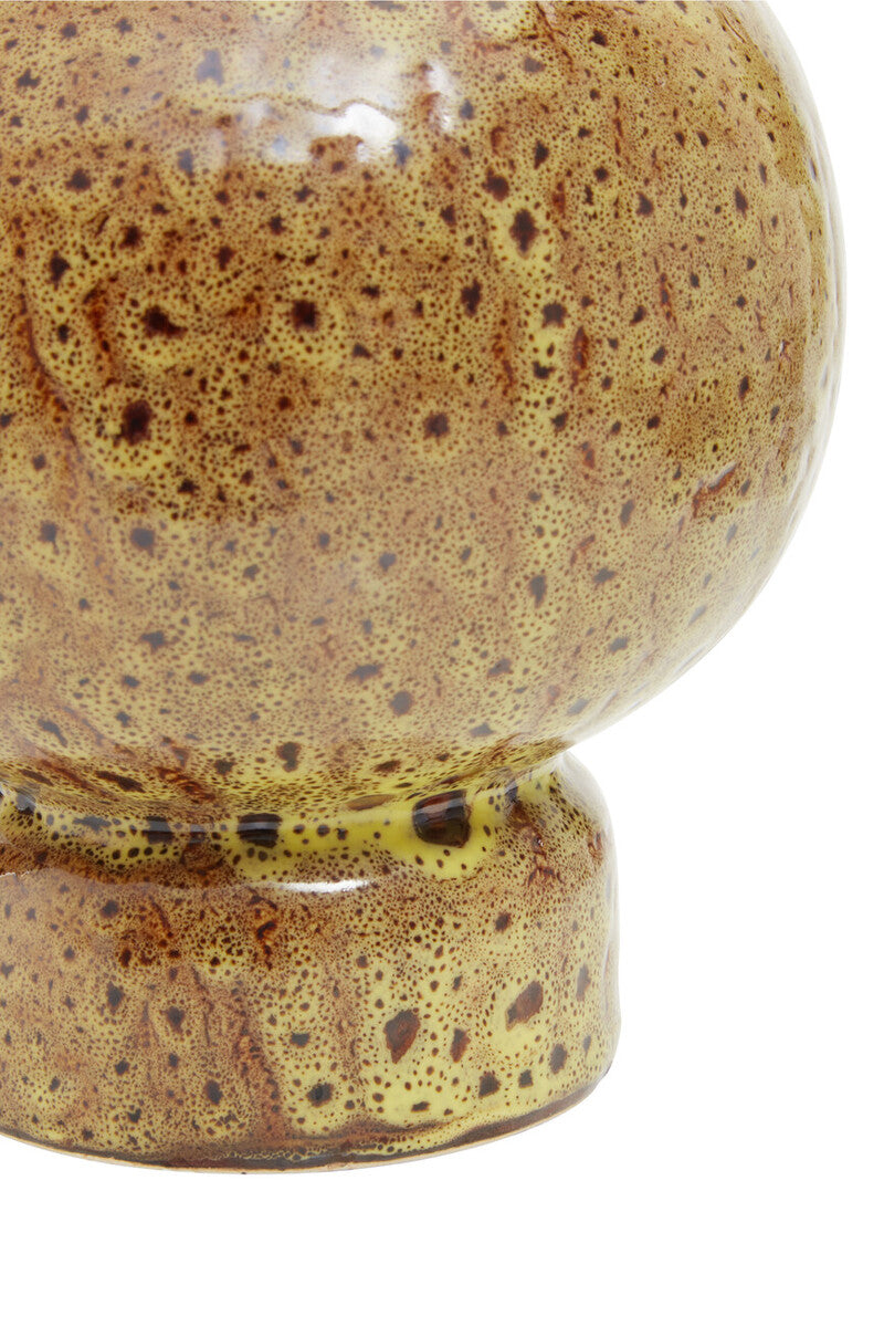 Orsina Yakira Small Ceramic Vase – Brown Speckled Modern Sculptural Decor