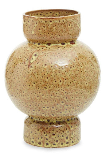 Orsina Yakira Large Ceramic Vase – Brown Speckled Modern Decor