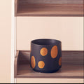 Orsina Yuri Ceramic Planter – Black and Gold Indoor Modern Plant Pot