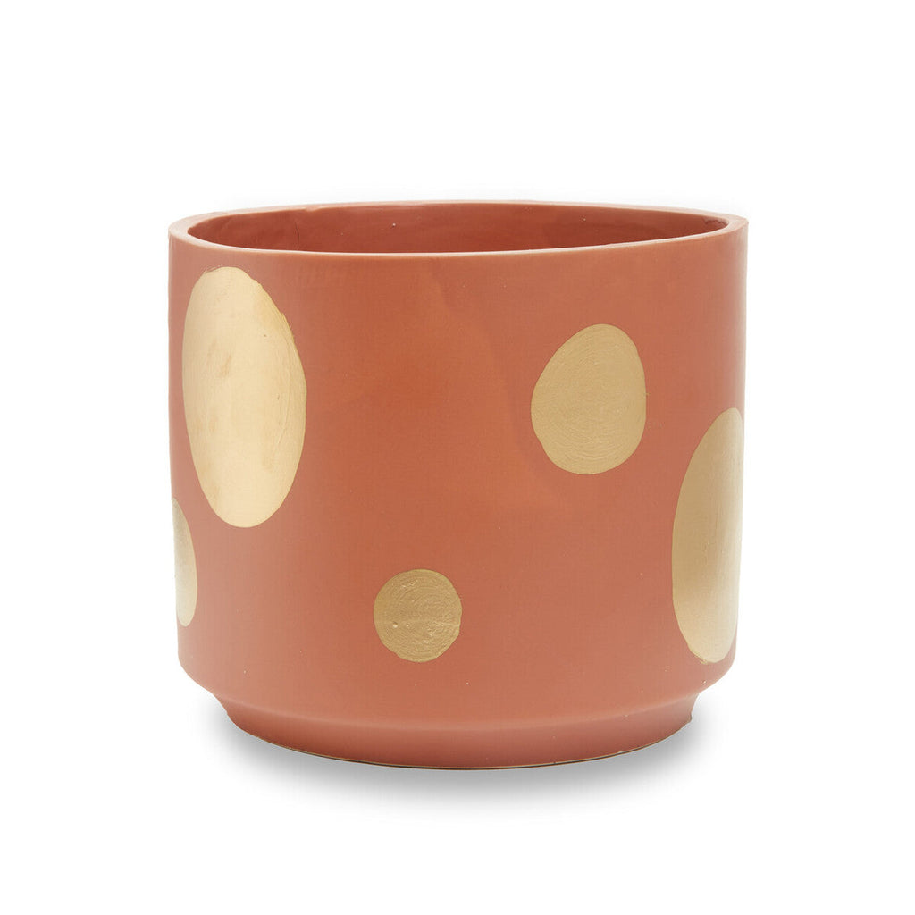 Orsina Large Terracotta Planter – Gold Spotted Ceramic Indoor Pot