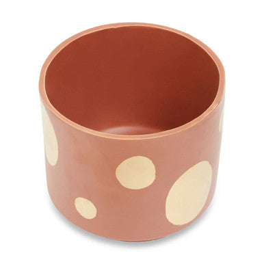 Orsina Large Terracotta Planter – Gold Spotted Ceramic Indoor Pot