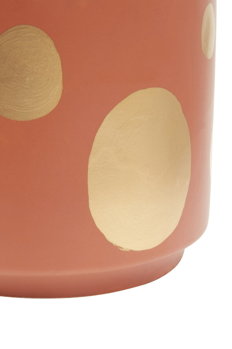 Orsina Large Terracotta Planter – Gold Spotted Ceramic Indoor Pot