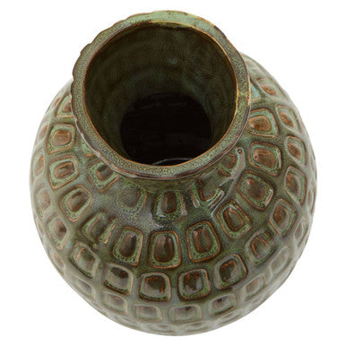 Orsina Yana Small Green Ceramic Vase – Round Bottle Flower Vase