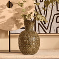 Orsina Yana Small Green Ceramic Vase – Round Bottle Flower Vase