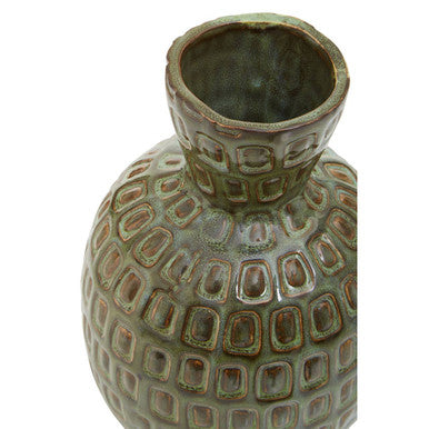 Orsina Yana Small Green Ceramic Vase – Round Bottle Flower Vase