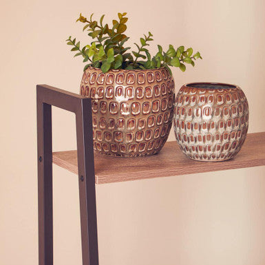 Orsina Yana Small Ceramic Planter – Cream Textured Indoor Plant Pot