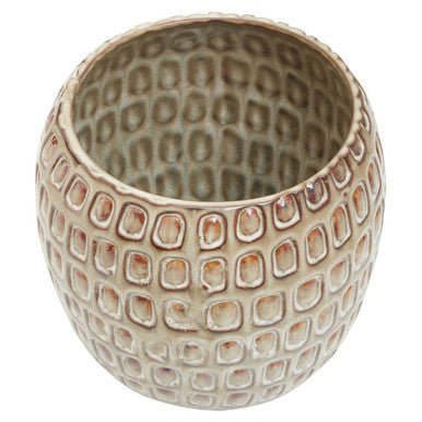 Orsina Yana Large Ceramic Planter – Cream Textured Indoor Pot