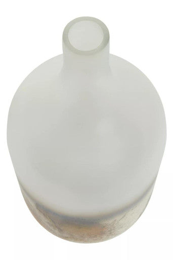Orsina Bikar Silver Glass Vase – Handcrafted Minimalist Floral Vessel
