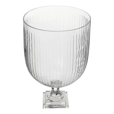 Orsina Cortina Large Glass Hurricane Candle Holder with Square Plinth