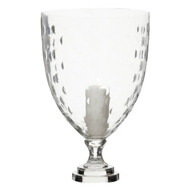 Orsina Cortina Large Honeycomb Glass Hurricane Candle Holder