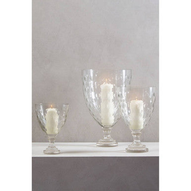 Orsina Cortina Large Honeycomb Glass Hurricane Candle Holder