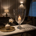 Orsina Cortina Large Honeycomb Glass Hurricane Candle Holder
