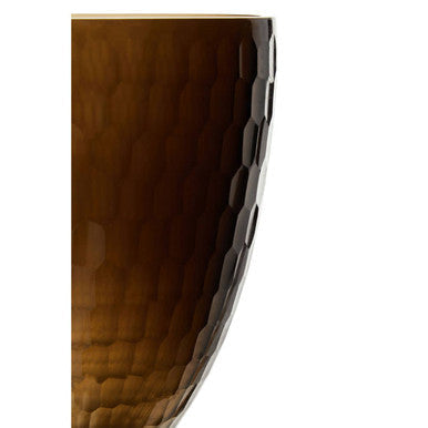 Orsina Cortina Medium Black Honeycomb Glass Candle Holder