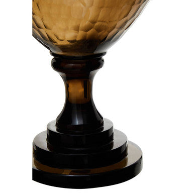 Orsina Cortina Medium Black Honeycomb Glass Candle Holder