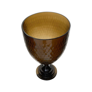 Orsina Cortina Large Black Honeycomb Glass Candle Holder