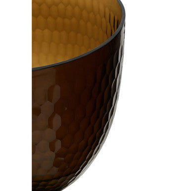 Orsina Cortina Large Black Honeycomb Glass Candle Holder
