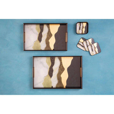 Orsina Celina Rectangular Serving Trays – Set of 2 Assorted Colours