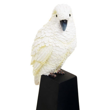 Parrot Bookends by Orsina | Boho White and Gold Decorative Set of 2