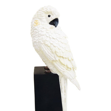 Parrot Bookends by Orsina | Boho White and Gold Decorative Set of 2