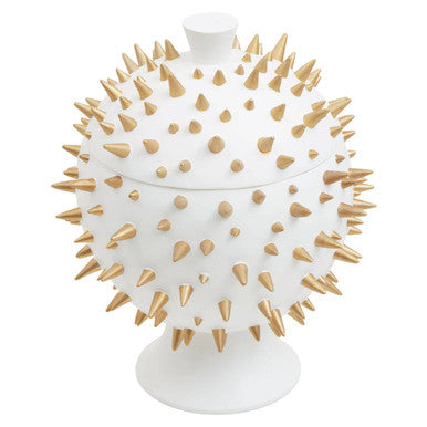 Orsina Picos Large Decorative Box – White and Gold Sculptural Storage