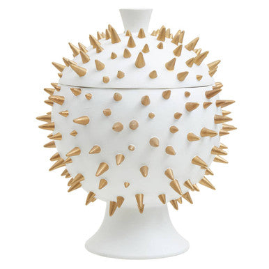 Orsina Picos Large Decorative Box – White and Gold Sculptural Storage