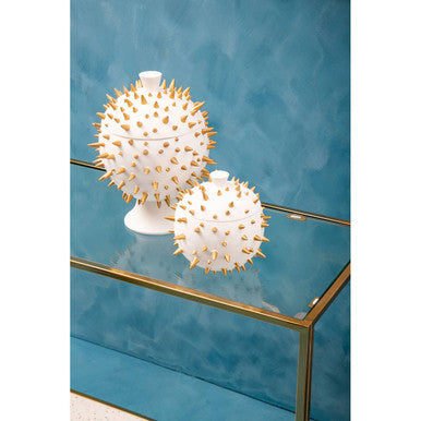 Orsina Picos Large Decorative Box – White and Gold Sculptural Storage
