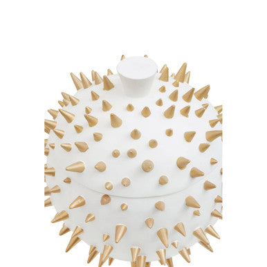 Orsina Picos Large Decorative Box – White and Gold Sculptural Storage