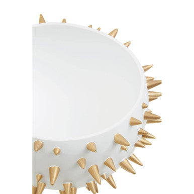 Orsina Picos Large Decorative Box – White and Gold Sculptural Storage