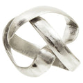 Orsina Prato Silver Knot Sculpture – Modern Aluminium Table Decor
