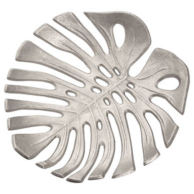 Orsina Prato Monstera Leaf Dish – Small Silver Finish Catchall