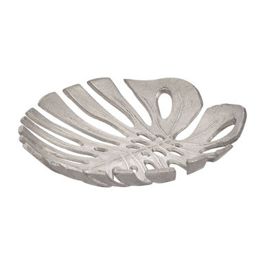 Orsina Prato Monstera Leaf Dish – Small Silver Finish Catchall