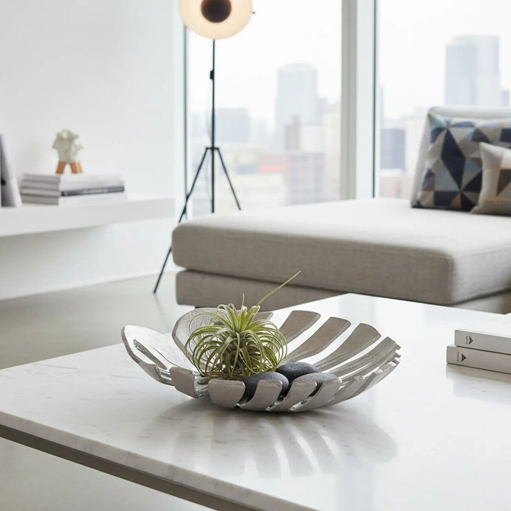Orsina Prato Monstera Leaf Dish – Small Silver Finish Catchall