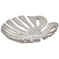 Orsina Monstera Leaf Dish – Large Silver Finish Aluminium Catchall