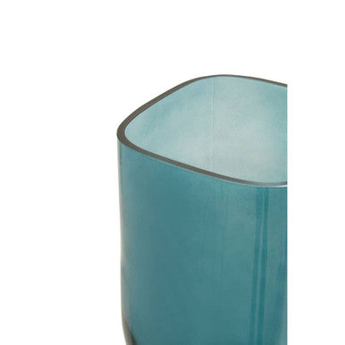 Orsina Emer Small Blue Glass Vase – Modern Coastal Tabletop Decor