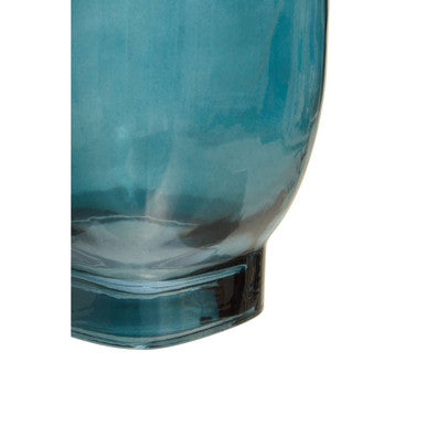 Orsina Emer Small Blue Glass Vase – Modern Coastal Tabletop Decor
