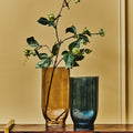 Orsina Emer Large Smoked Brown Glass Vase – Minimalist Home Decor