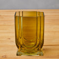 Orsina Edan Small Olive Green Glass Vase – Textured Bud Vase Decor