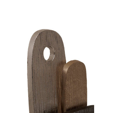 Orsina Small Abstract Metal Sculpture with White Marble Base