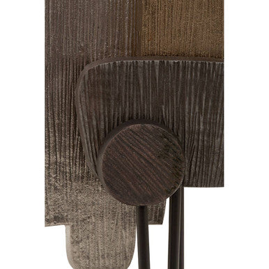 Orsina Small Abstract Metal Sculpture with White Marble Base