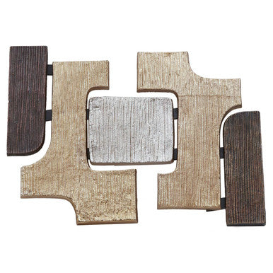 Orsina Simbolo Abstract Metal Wall Sculpture – Geometric Home Decor
