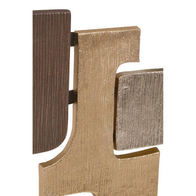 Orsina Simbolo Abstract Metal Wall Sculpture – Geometric Home Decor