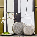 Orsina Silva Small Oak Effect Silver Finish Textured Decorative Vase