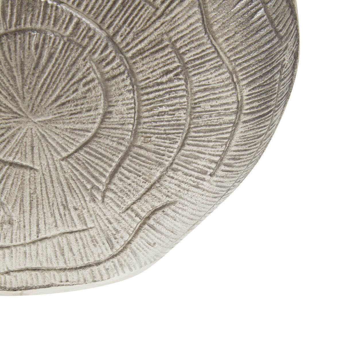 Orsina Silva Small Oak Effect Silver Finish Textured Decorative Vase