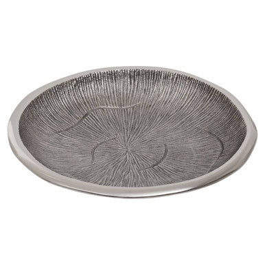 Orsina Silva Small Decorative Silver Bowl – Oak Effect Accent
