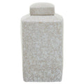 Orsina Myla Large Ceramic Storage Jar with Lid – Natural Crackle Finish
