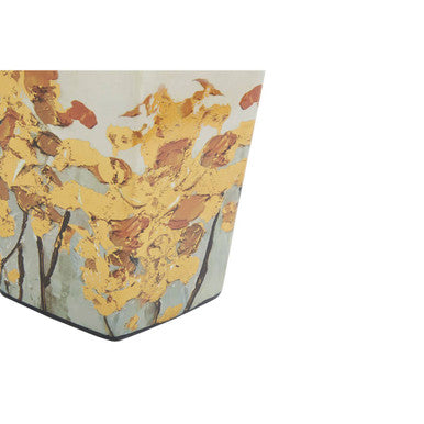 Orsina Mera Small Hexagonal Ceramic Jar with Gold Accents and Lid