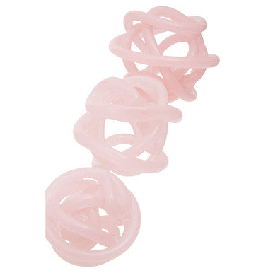 Orsina Pink Glass Knot Decor - Set of 3 Sculptural Table Ornaments