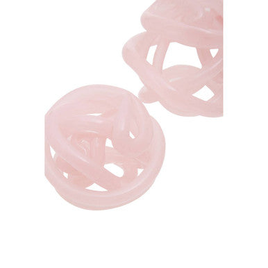 Orsina Pink Glass Knot Decor - Set of 3 Sculptural Table Ornaments