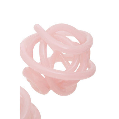 Orsina Pink Glass Knot Decor - Set of 3 Sculptural Table Ornaments