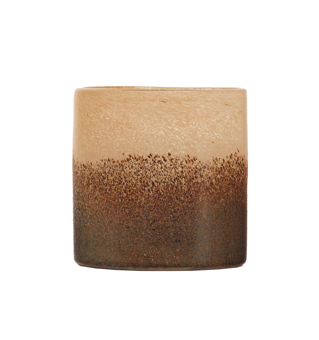 Orsina Chiara Small Glass Vase – Natural Sand Effect Textured Decor